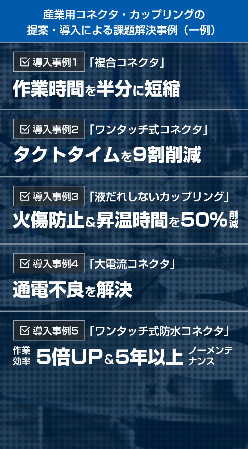 工場のコネクタ・カップリング・コンポーネント専門サイト | 産業用