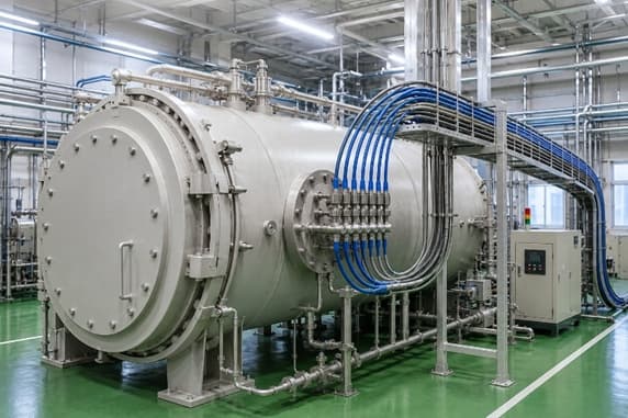 絶縁品質の安定化を実現できた発電機製造現場における真空用コネクタの採用事例