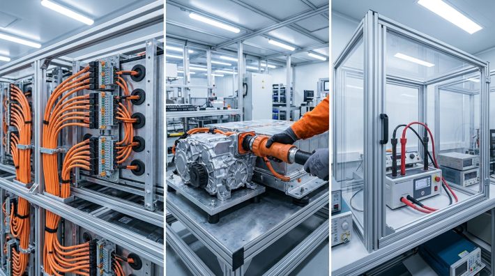 自動車製造設備で使われる高電圧コネクタとは｜EV・HEVの検査・充放電設備で求められる性能